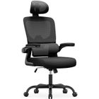 Fauteuil de bureau avec accoudoirs BIGZZIA - à Roulettes - avec appui-tête et support lombaire - Hauteur Réglable
