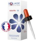SOLAGE LABORATOIRES SOLVITA Vitamine D3 Haute Absorption – ACTION : les Os, Muscles, Sucres, Mémoire, Immunité, Flacon 50ml, Vegan Fabriqué en France