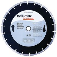 Lame Diamant 305mm - EVOLUTION POWER TOOLS - DISCUTTER - Coupe Marbre, Pavés, Briques, Pierre Naturelle