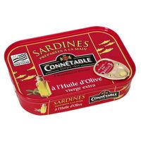CONNETABLE - Sardines À L'Huile D'Olive Vierge Extra 135G - Lot De 4