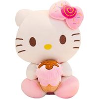 Hello Kitty poupée en peluche, Bébé fille jouet en peluche oreiller rembourré animal jouet doux (rose, 11 pouces)