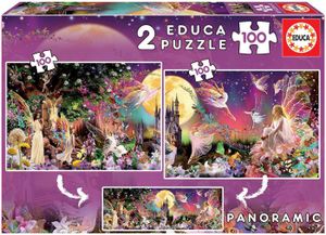 PUZZLE Triptyque 2x100 Fairy, 2 Puzzles de 100 pièces, Jú
