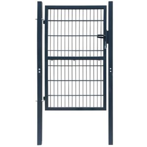 Portillon De Jardin 2d Gris Anthracite Achat Vente Pas Cher