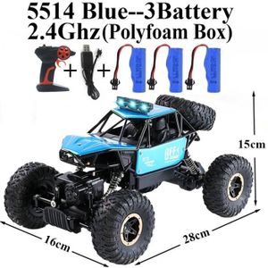 VEHICULE RADIOCOMMANDE 5514-Bleu-Kit-3 - Nouveauté 4WD Rock Crawler hors 