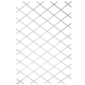 CLÔTURE - GRILLAGE Nouveau Palissade de jardin 100 x 200 cm PVC Blanc-XIS