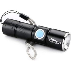 StyleBest Mini lampe torche portable LED lampe de poche porte-clés étanche avec USB rechargeable pour lextérieur 