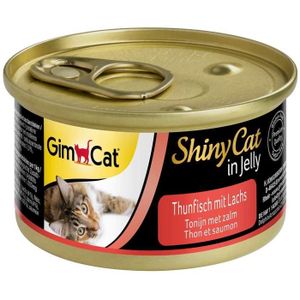 BOITES - PATÉES Nourriture Pour Chats - Gimcat Shinycat In Jelly Aliment Chats Poisson Gelée Adultes Thon Saumon 24 Boîtes (24 X 70 G)