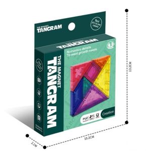 PUZZLE Tangram - Jouet de puzzle Tangram 3D coloré magnét