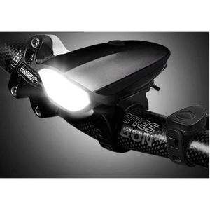 ECLAIRAGE POUR VÉLO noir (USB chargée) - Sonnette électrique pour vélo, éclairage étanche avec chargeur USB, 130db