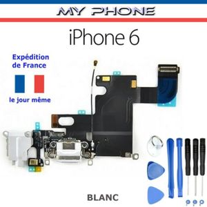 Connecteur De Charge (nappe Dock) Avec Antenne Micro Blanc Pour IPhone 8 Plus - Pièce De Rechange