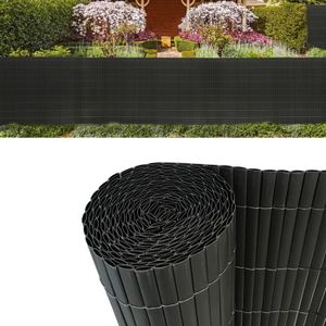 CANISSE - BRISE-VUE - BRANDE Aufun Brise-Vue en PVC Tapis de Brise-Vue, pour Balcon, Jardin, terrasse, 90x400cm, Anthracite