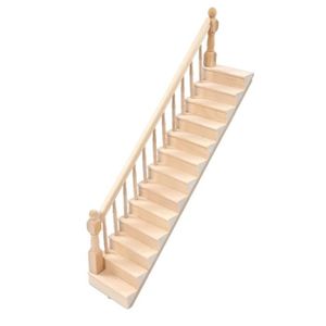 2 Pièces 1:12 Maison De Poupée Miniatures bois escalier étapes Maison de poupée Accessoires 