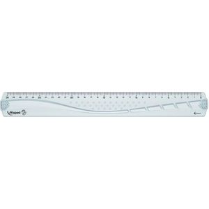 Règle 30cm En Bois Avec Bord Métallique TSI - Anti-Taches - Pour École Et Bureau