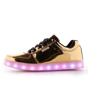 Basket femme chaussures dore decontracte dore Cdiscount