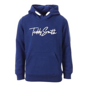 SWEATSHIRT Sweat à Capuche Bleu Foncé Garçon Teddy Smith Seva