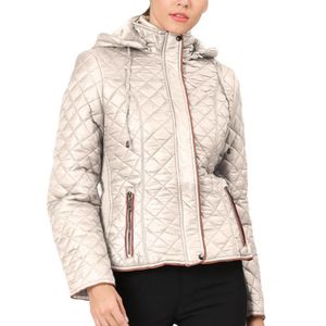 DOUDOUNE Femme Doudoune Léger Court Slim Doudoune Chaud Doux Doudoune Matelassé Pliable Ultra Légère Doudoune Hiver Randonnée Blanc