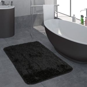 Tapis Salle De Bain Moderne Poils Longs Uni Tapis De Bain