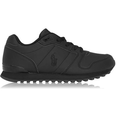 Baskets Classiques Enfants POLO RALPH LAUREN Oryion Classic Noir Lacets Plat Textile Noir Cdiscount Chaussures