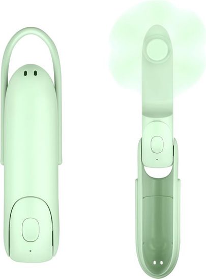Ventilateur Portable Miniature Avec Sangle - Alimenté Par 2 Piles 3A, 1 Vitesse, Pour Intérieur Et Extérieur