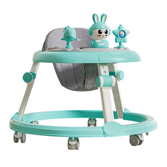 Trotteur Bébé Réglable Avec Plateau Musical - Siège Pivotant 360° Et Roues Silencieuses - Pour 9 à 18 Mois Et Plus