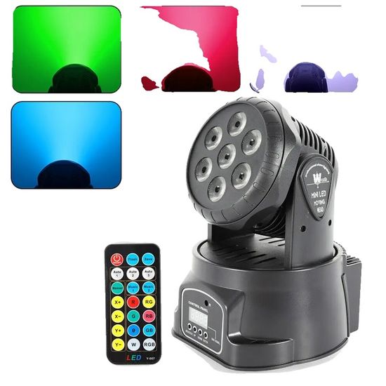 Luz LED de cabeza móvil de 19 x 15 W, efecto de haz/lavado/zoom, RGBW 4 en 1, luces de escenario