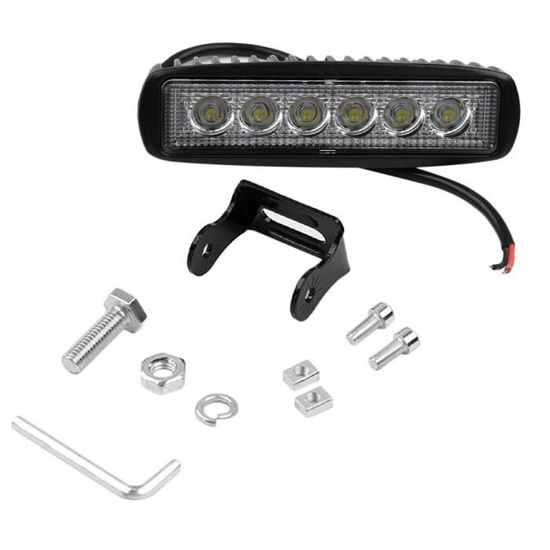 Barre LED 4 Pouces 102W Pour Véhicule - 2 Feux Ronds, Combo Spot/flood, IP67, 12V/24V - Pour 4x4, Tracteur, Bateau