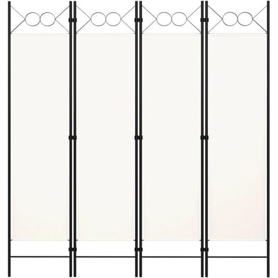 Legacy Decor Paravent Japonais 4 Panneaux - Fleur De Prunier - 183x173cm - Bois Noir Et Papier De Riz