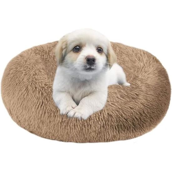 Panier Chien Chat Donut – 40 Cm, Bord Surélevé, Déhoussable Lavable, Antidérapant, Doux Et Moelleux - 13