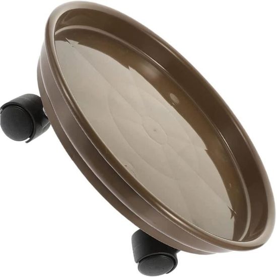 Support De Pot De Fleur Mobile Portable Extérieur Avec Rouleaux - Blanc