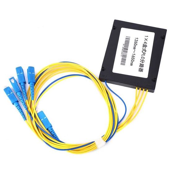 Répartiteur Fibre Optique 1x2 SC/APC - Séparateur FBT Monomode - Pour Réseaux FTTH, CATV, Communication - 7