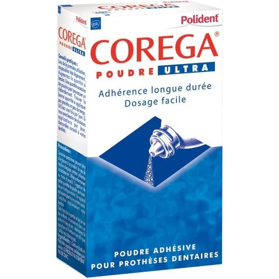 Polident Corega Poudre Ultra Poudre Adhésive Pour Prothèses Dentaires ...