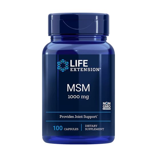 Life Extension MSM 1000 Mg - 100 Capsules - Complément Alimentaire EU - Neuf