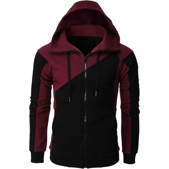 Sweat Zippé Homme Hiver – Doux, Respirant, Léger, Avec Poche, Grande Taille