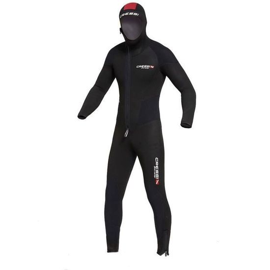 Combinaison De Plongée Néoprène 3mm Adulte - Taille Unique Homme, Capuche Intégrée, Noire/grise Neuve