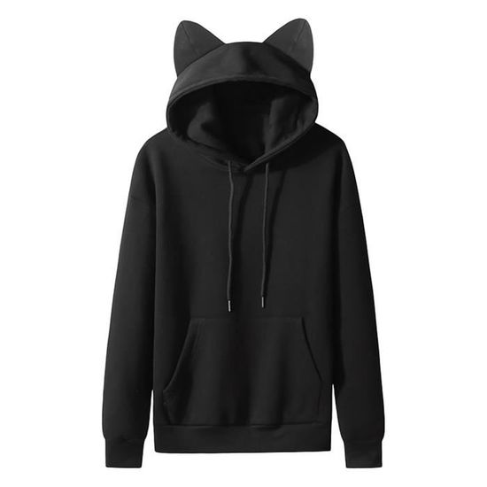 Sweat capuche oreille chat homme shop