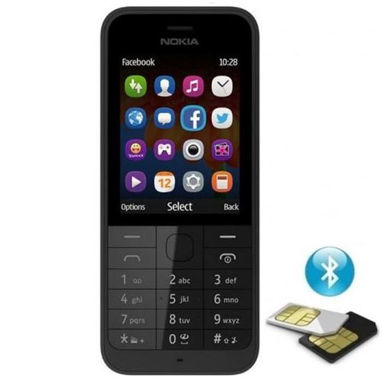 Téléphone mobile - NOKIA - 225 dualsim - Noir - GSM - 2,8 pouces