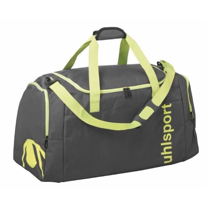 UHLSPORT Sac de sport Essential 2.0 - 30 L - Gris anthracite et jaune - Taille S