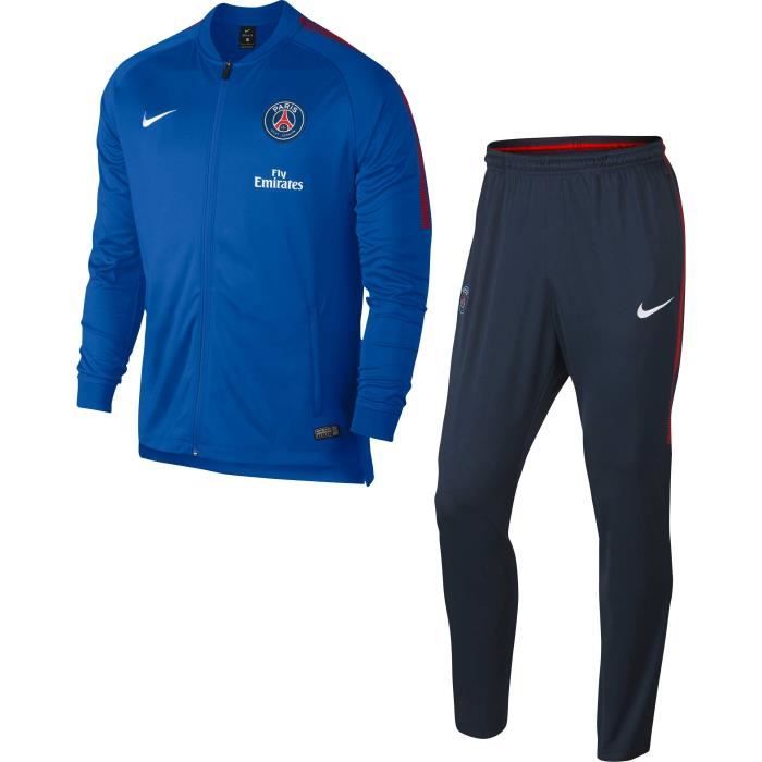 NIKE Survêtement PSG Squad 2017/2018 - Homme Bleu - Cdiscount