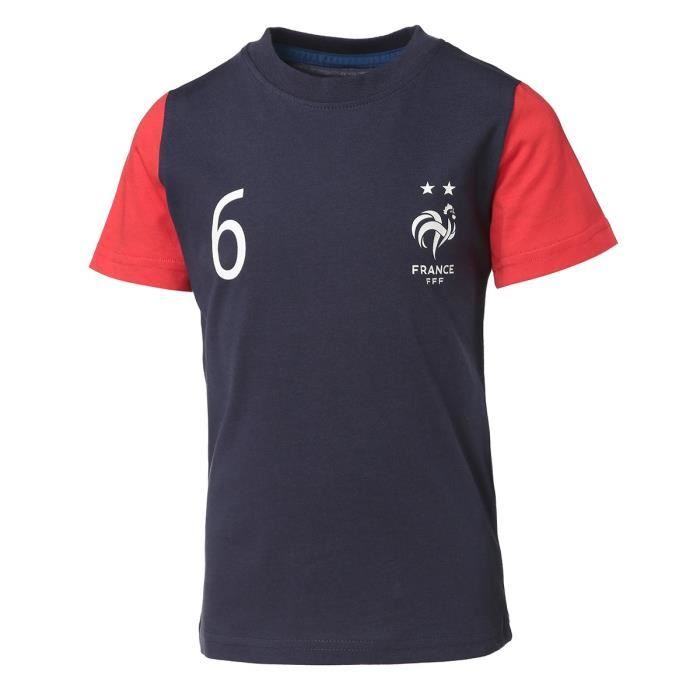 t-shirt football fff pogba - weeplay - maillot enfant 100% coton jersey