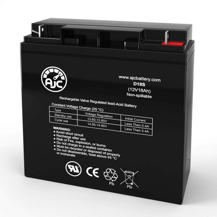 Batterie de remplacement pour scooter électrique Zap ElectriCruizer SX 12V 18Ah