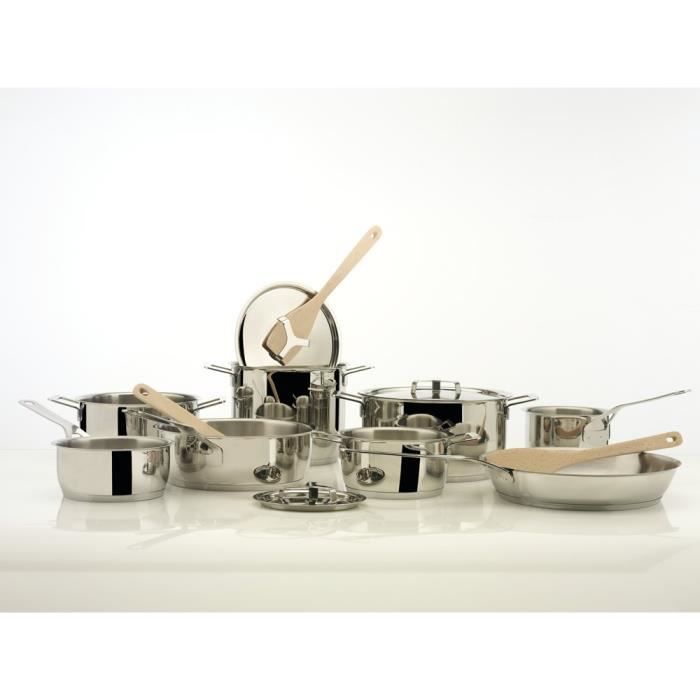 Alessi Ajm100-24 Pots&pans Marmite en Acier Inoxydable 18-10 Brillant, Ø 24 Cm