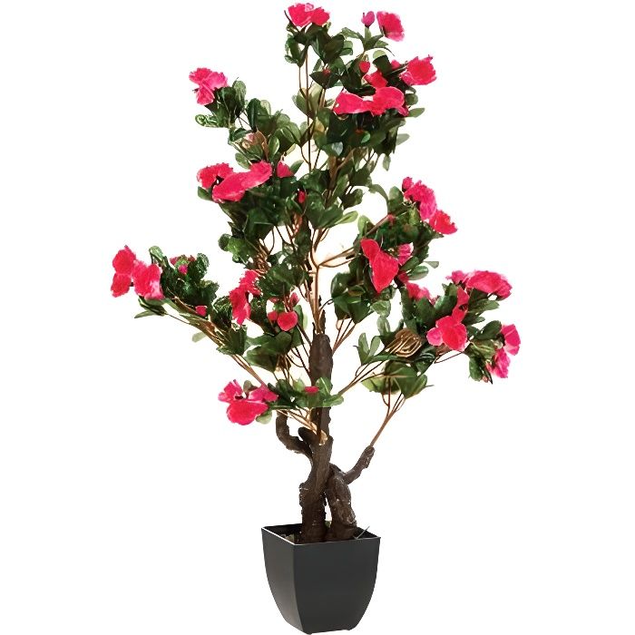 Azalée artificielle en pot - H. 81 cm - Rose