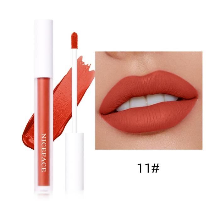 Womens Beauty Waterproof Long Lasting Lip Liquid Matte Lipstick Lip Gloss 4ml@11