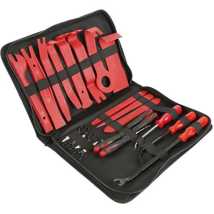 WISS 22 Pièces Outil Démontage Garniture Installation Kit Outils pour Panneau/Autoradio/ Accessoires/Tableau de Bord