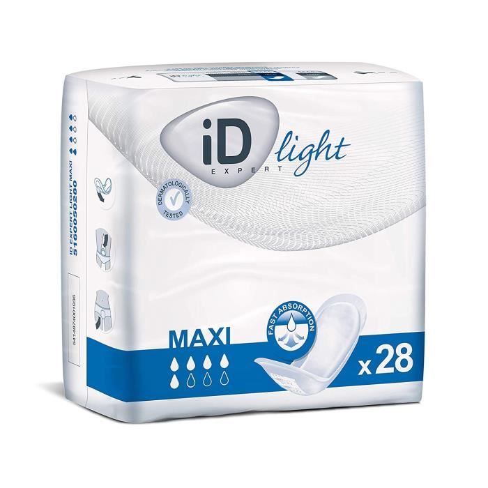 Accessoires pour chambre à coucher ID Expert Light Maxi - Paquet de 28 (Incontinence Protection Pads) 120866