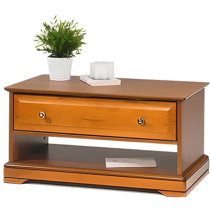 TABLE BASSE STYLE LOUIS PHILIPPE 1 TIROIR ALSACE