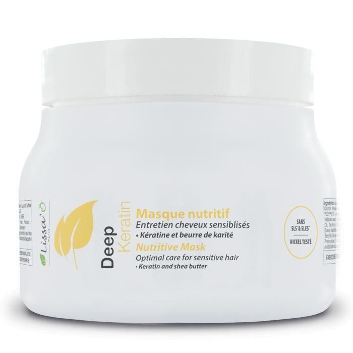Lissa'Ô Natura Keratin - Masque Deep Keratin Nutritif Lissa'Ô 250ml - Kératine et beurre de karité