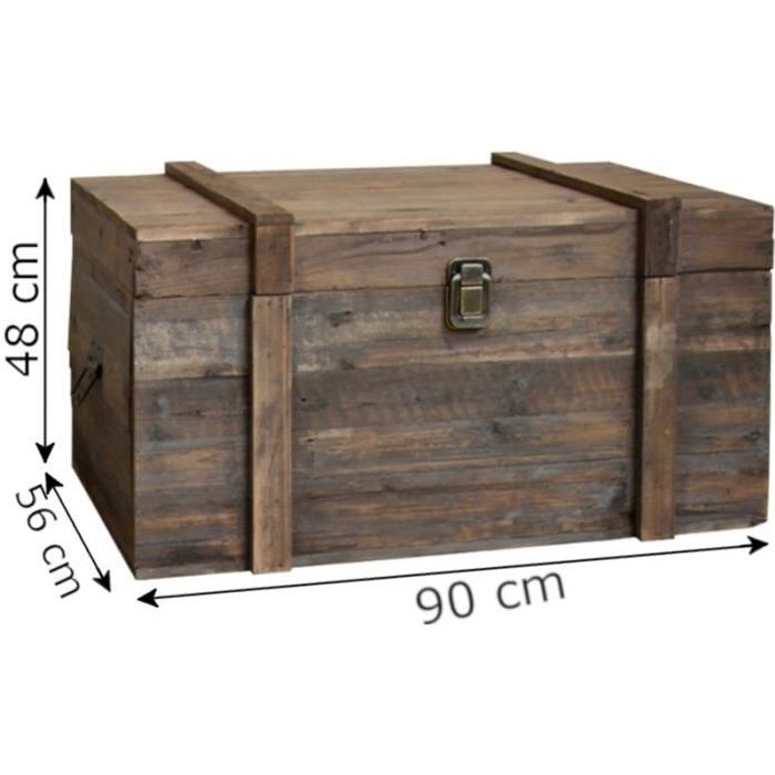 Coffre Ancien Rangement Bois d'occasion