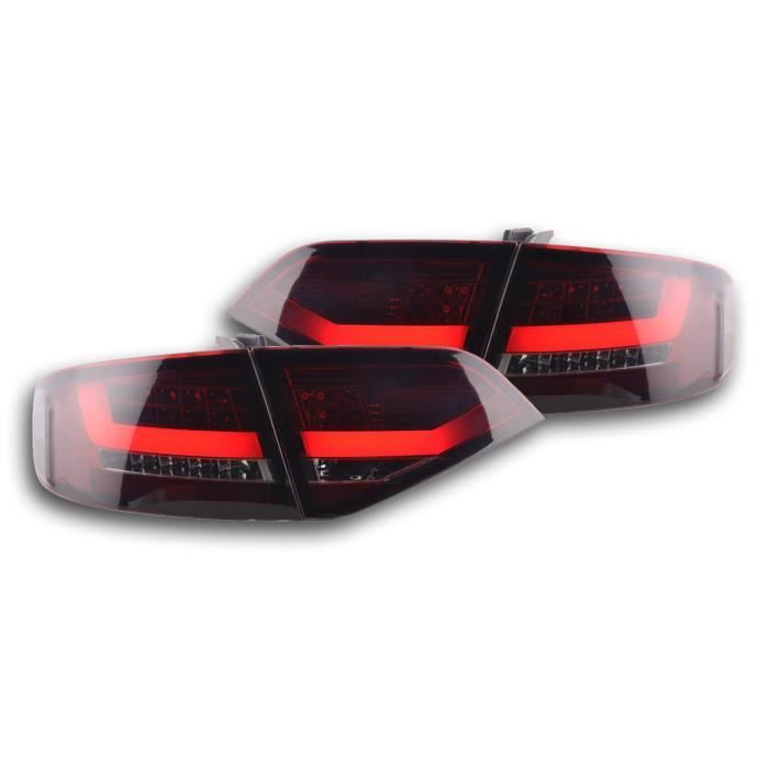 Feux arriere LED Audi A4 B8 8K Limo An. 07-11 rouge-noir