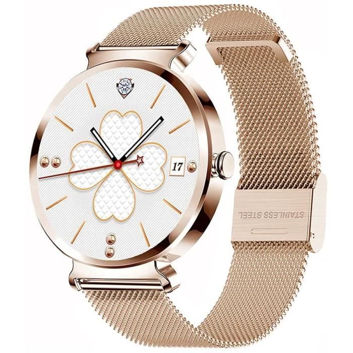 Montre Connectée Femme,Smartwatch pour Huawei Samsung Xiaomi iPhone Android,Montre Intelligente Sport avec Fréquence Cardiaque, Calo